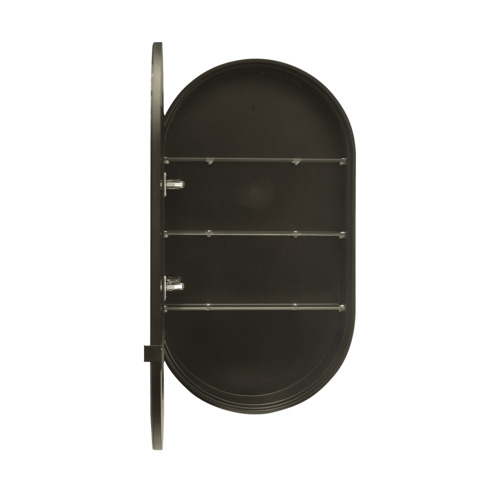 Kzoao 500mm Oval Black Mirror Cabinet gallery detail image