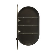 Kzoao 500mm Oval Black Mirror Cabinet gallery detail image