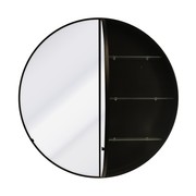 Kzoao 900mm Round Black Mirror Cabinet gallery detail image