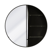 Kzoao 900mm Round Black Mirror Cabinet gallery detail image