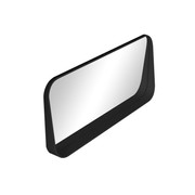 1100mm Rectangle Matte Black Mirror With Shelf gallery detail image