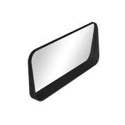1100mm Rectangle Matte Black Mirror With Shelf gallery detail image