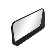 1100mm Rectangle Matte Black Mirror With Shelf gallery detail image
