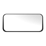 1100mm Rectangle Matte Black Mirror With Shelf gallery detail image