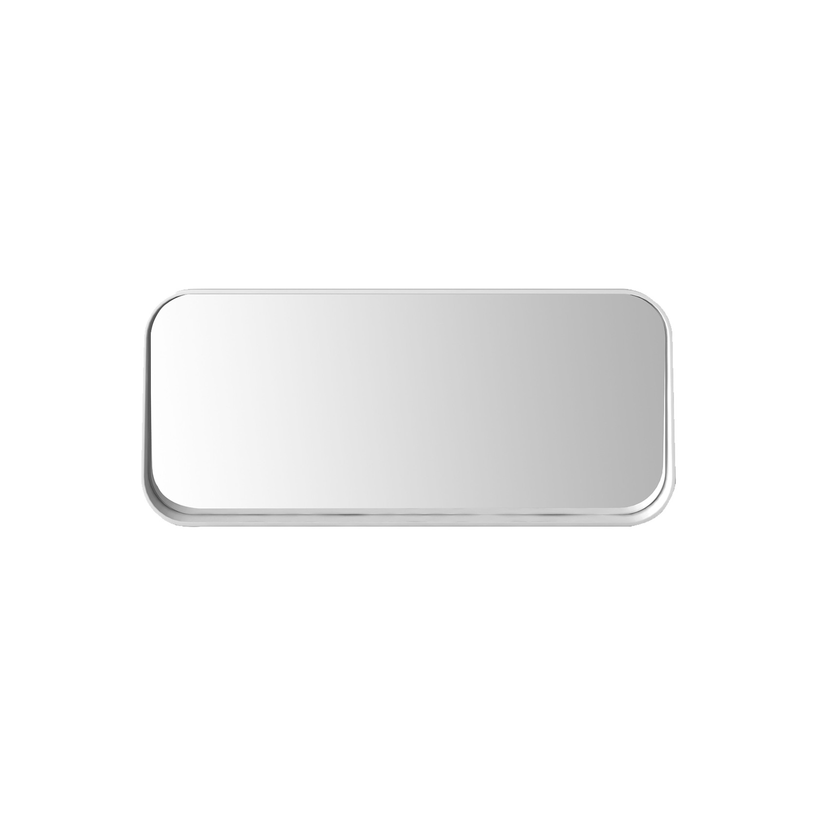 1100mm Rectangle Matte White Mirror With Shelf gallery detail image
