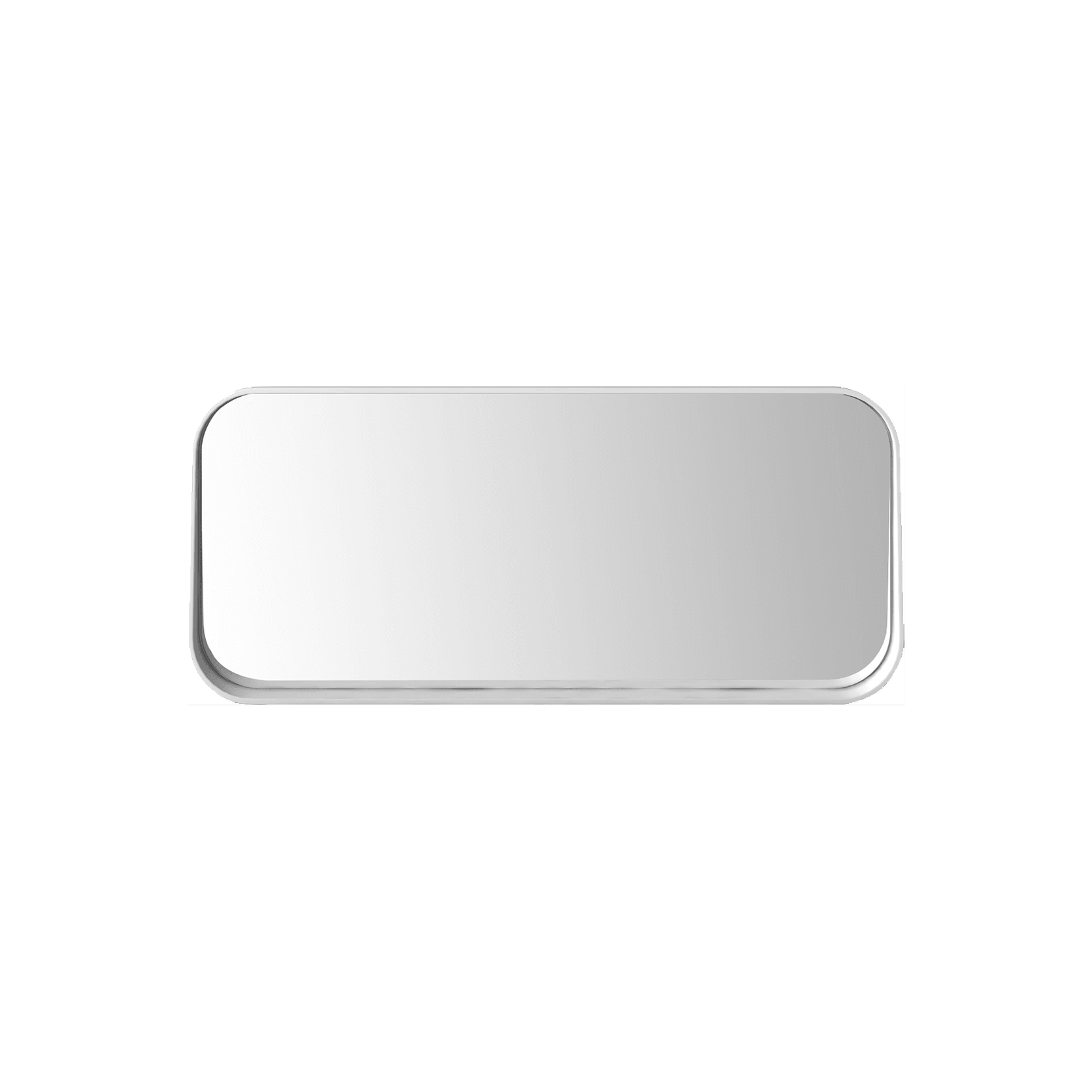 1100mm Rectangle Matte White Mirror With Shelf gallery detail image