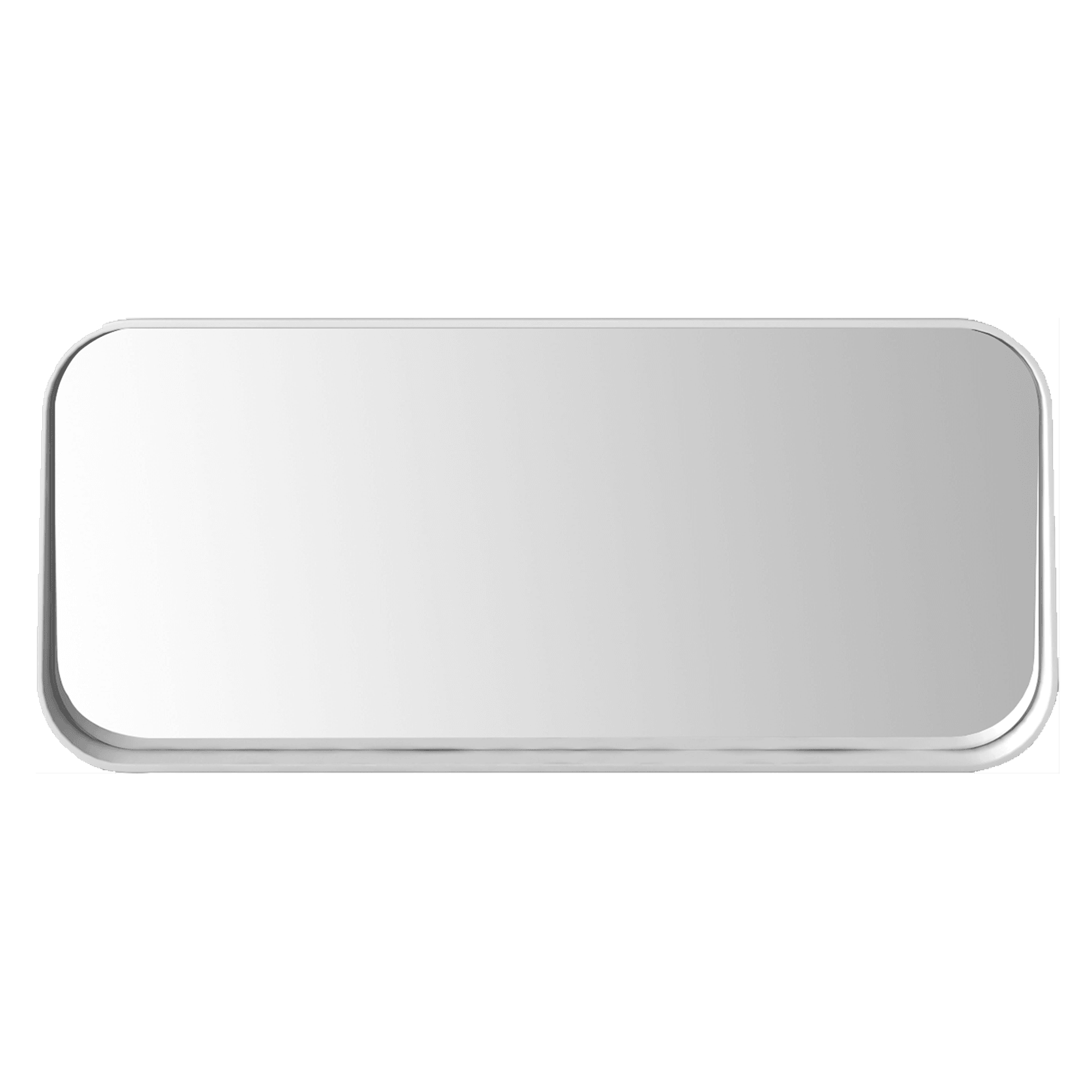 1100mm Rectangle Matte White Mirror With Shelf gallery detail image