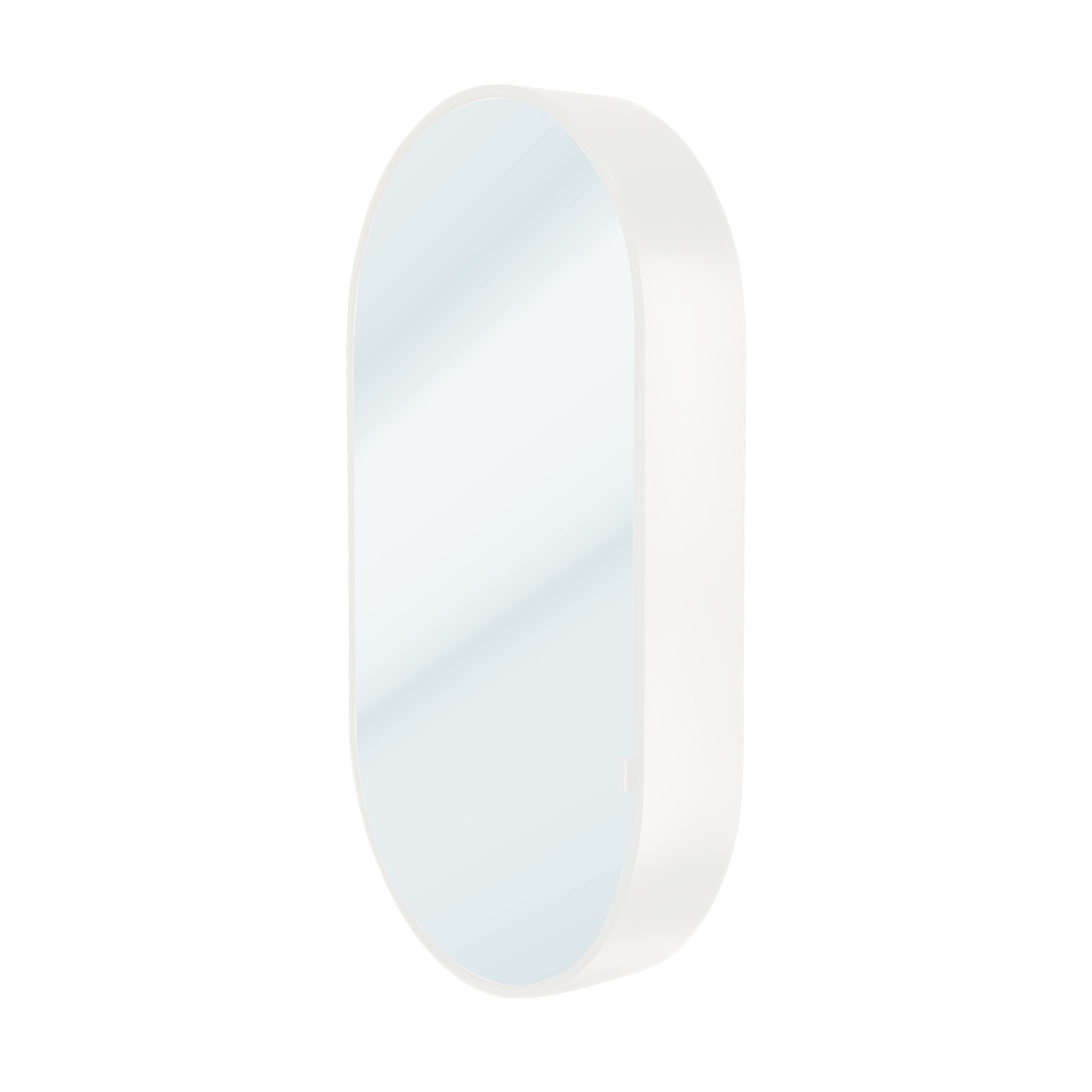 Kzoao 500mm Oval White Mirror Cabinet gallery detail image