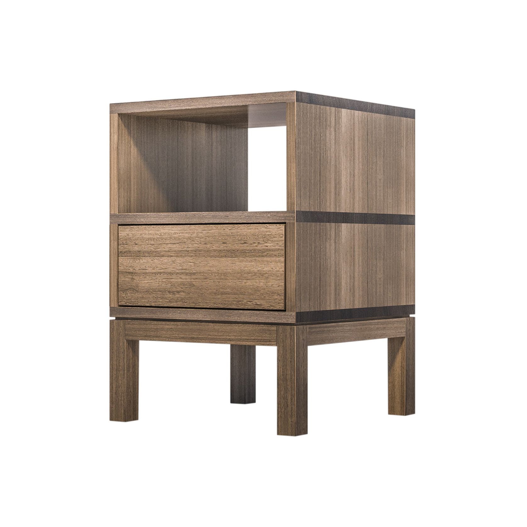 Huey Double Timber Bedside Table gallery detail image