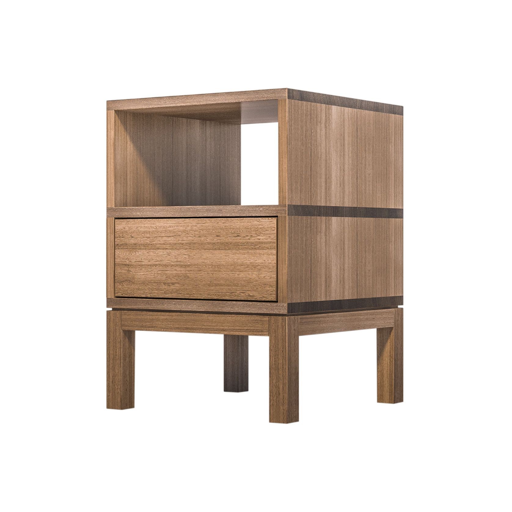 Huey Double Timber Bedside Table gallery detail image