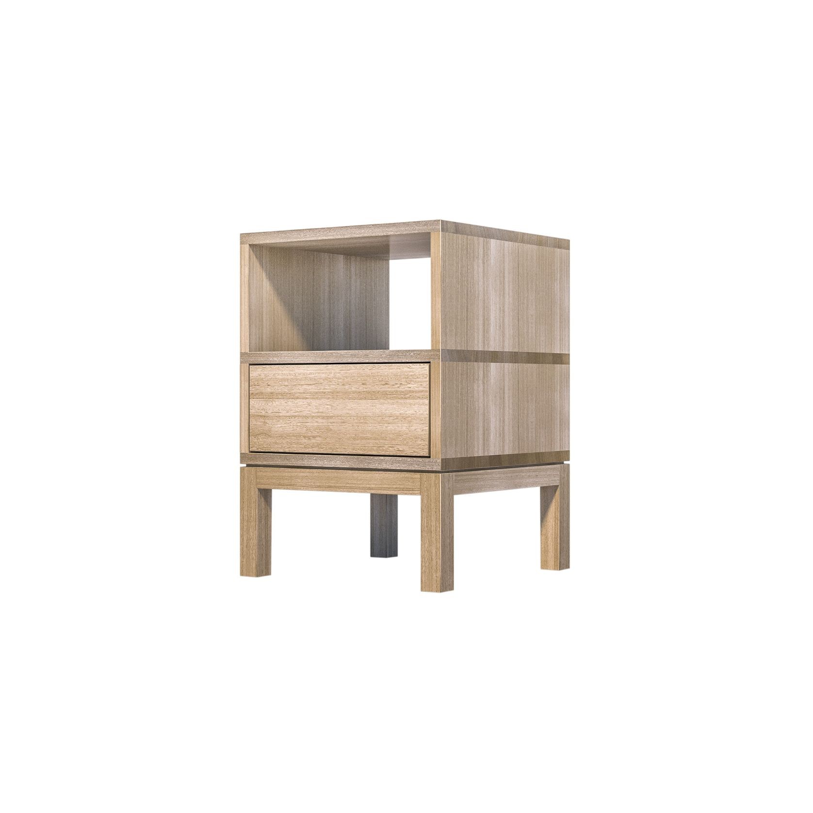 Huey Double Timber Bedside Table gallery detail image