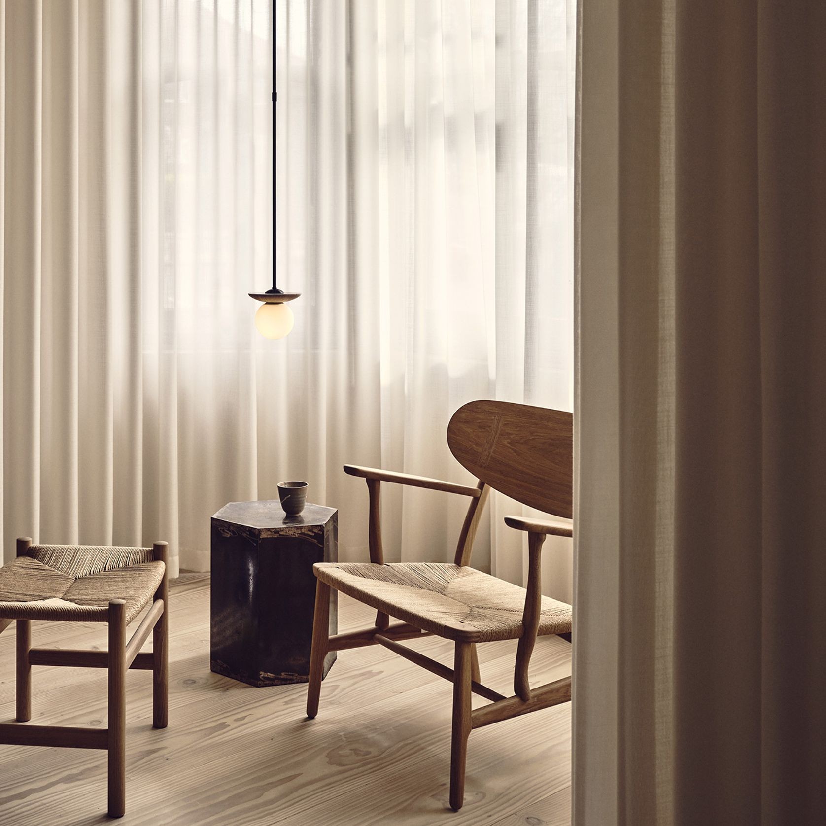 Orbit Stone Pendant Light gallery detail image