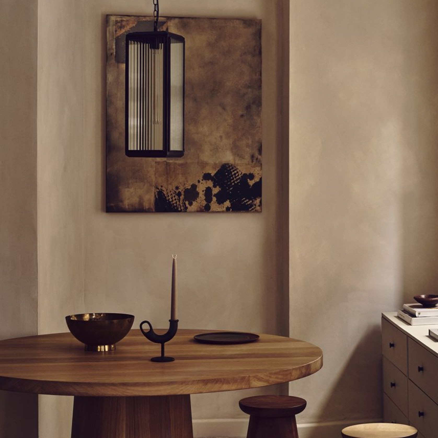 Lilac Reeded Pendant Light gallery detail image