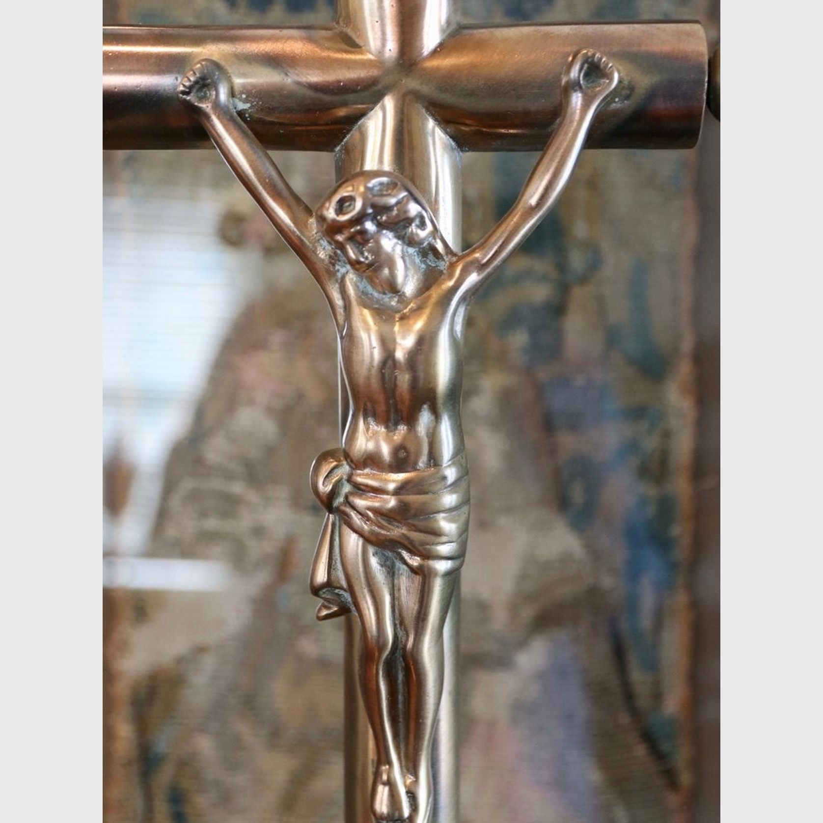 A French Gilt Bronze Altar Crucifix gallery detail image