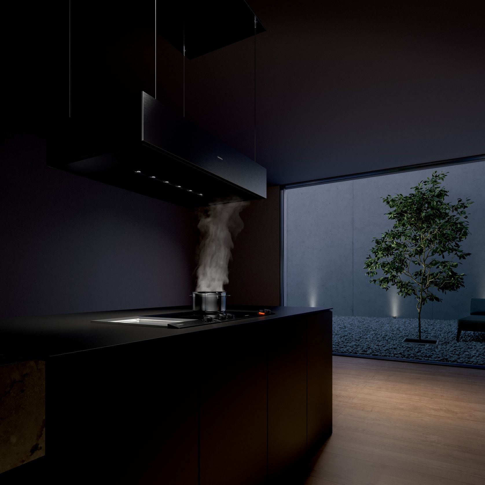 Gaggenau Black Ceiling Cooker Hood 200 Series gallery detail image