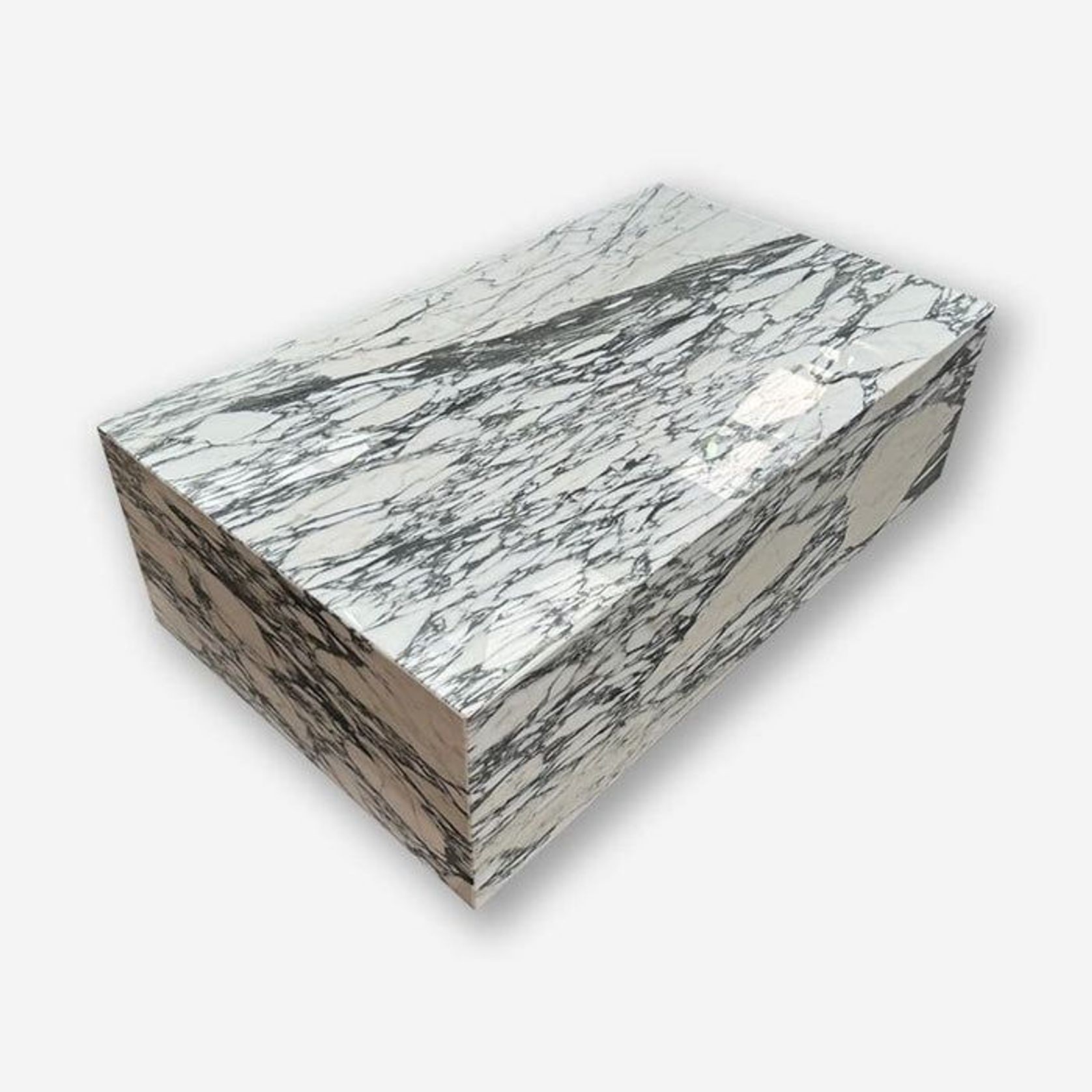 Block Coffee Table - Arabsecato Marble - Small | Natural Stone Co. gallery detail image
