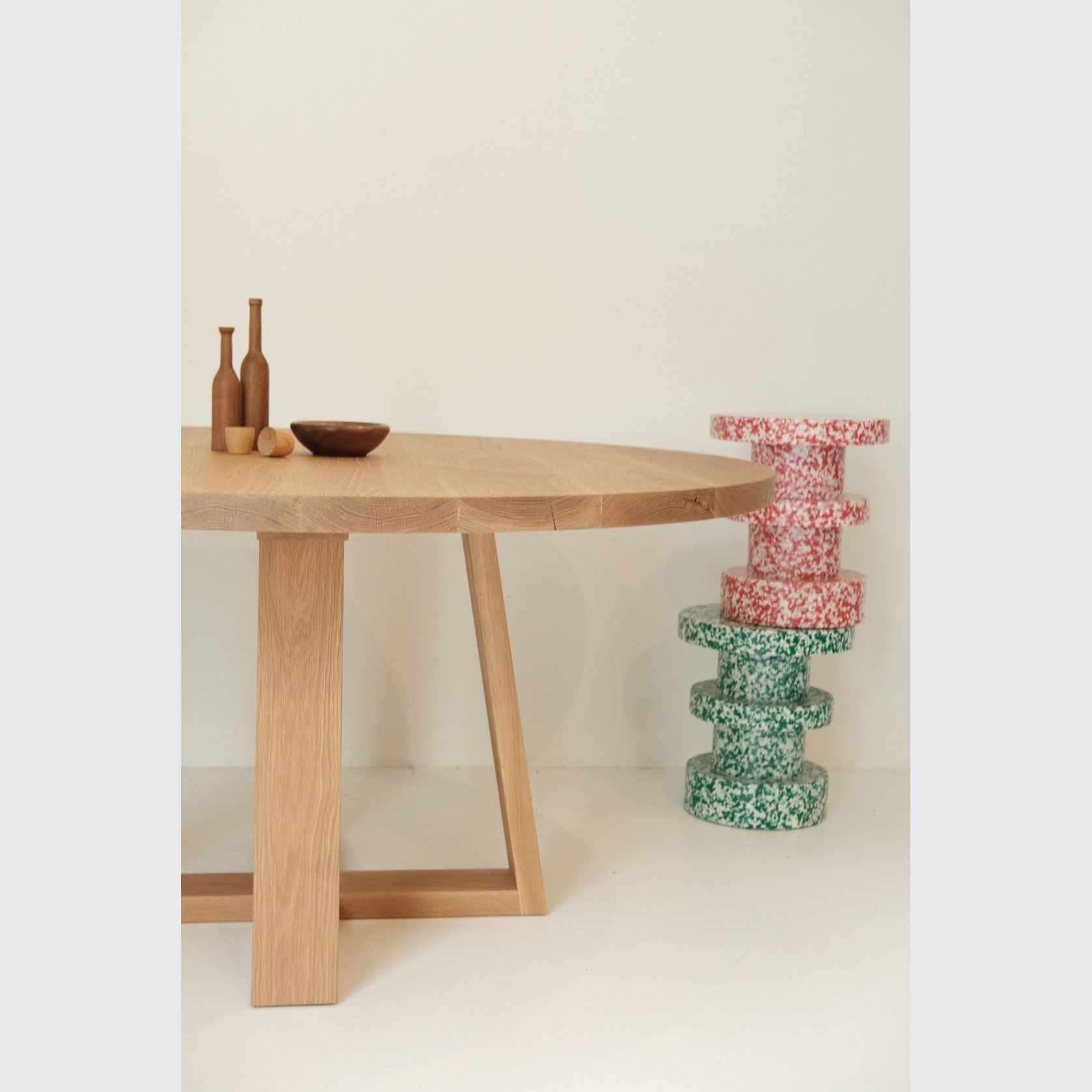 Cross Base Table In Solid Oak gallery detail image