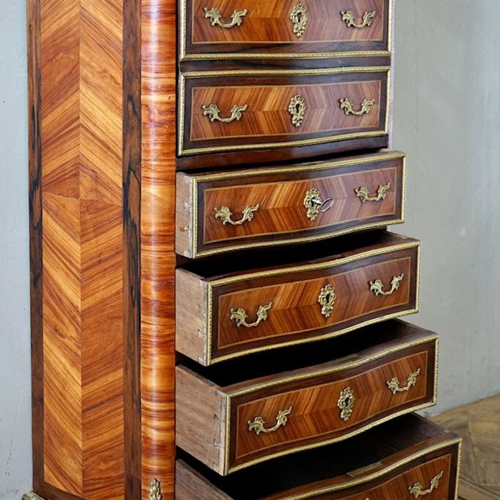 French Regence Marquetry Secretaire gallery detail image