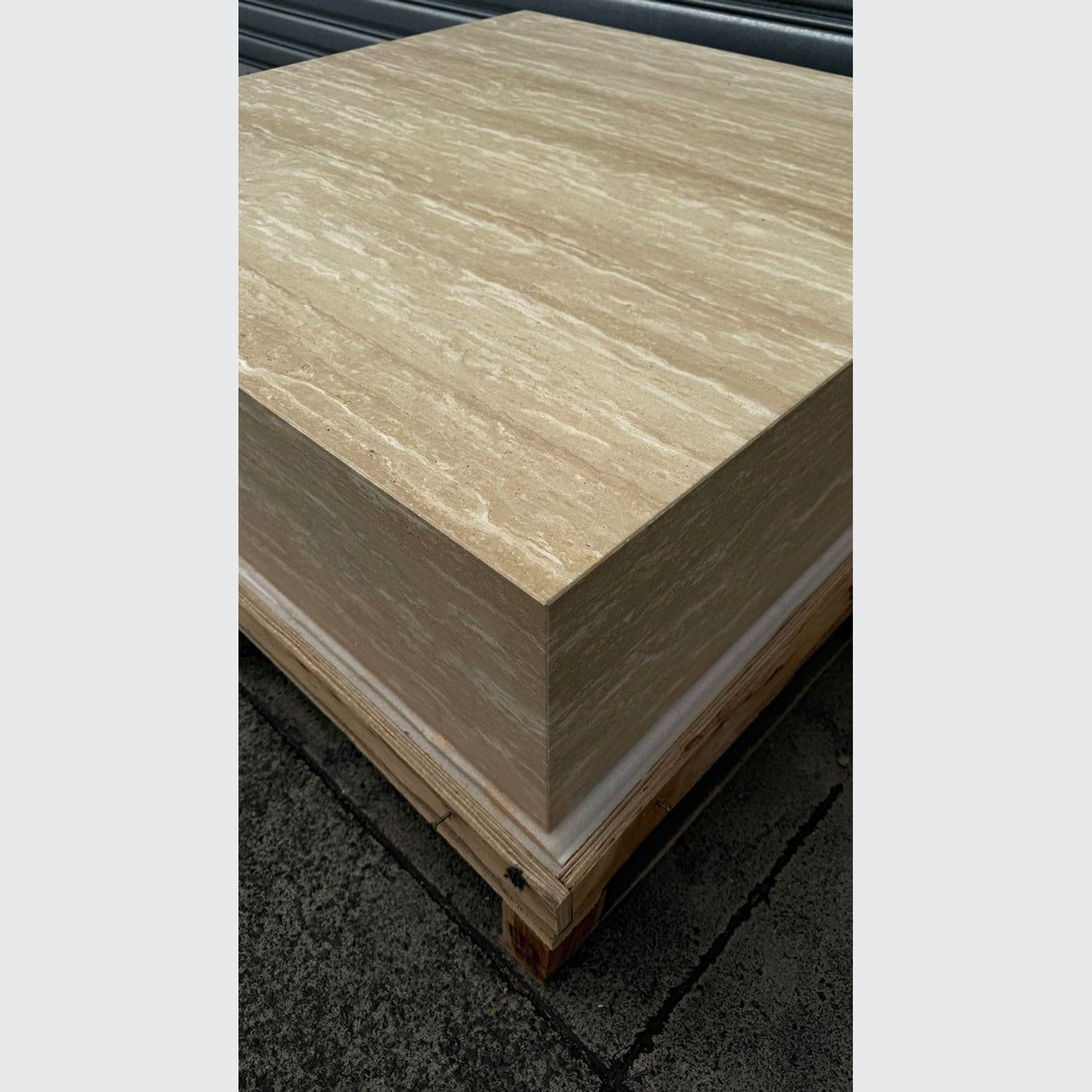 Square Coffee Table - Veincut Travertine | Natural Stone Co. gallery detail image