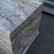 Cube Side Table - Silver Travertine | Natural Stone Co. gallery detail image