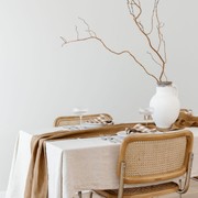 100% French Flax Linen Table Cloth - Natural Oat (Extra Large) gallery detail image