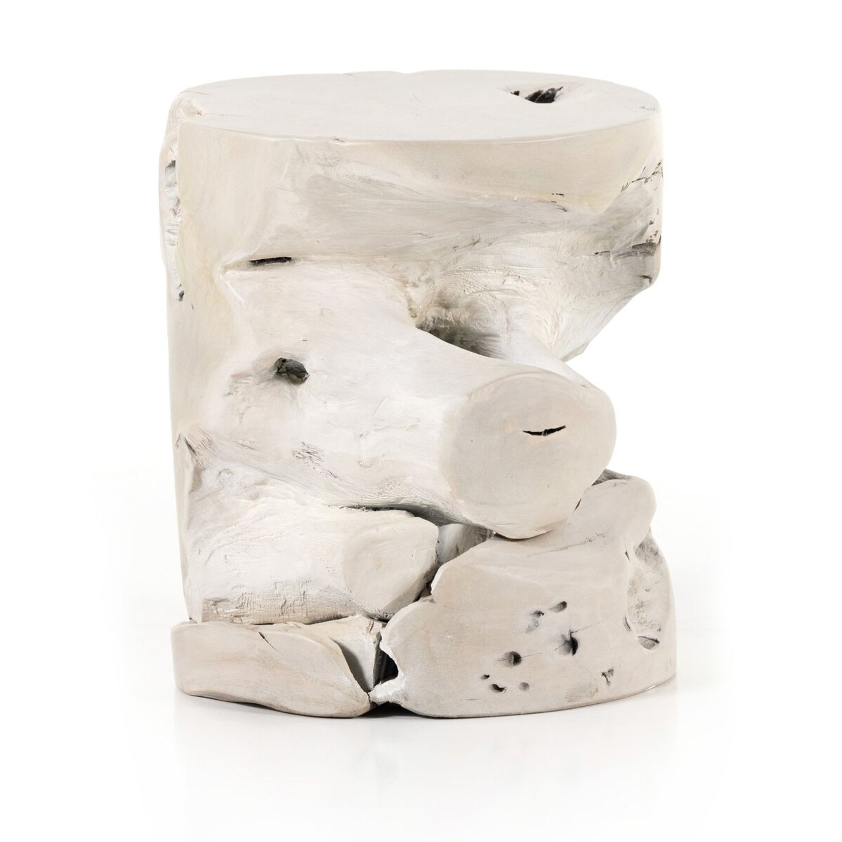Ivory Teak Accent Table gallery detail image