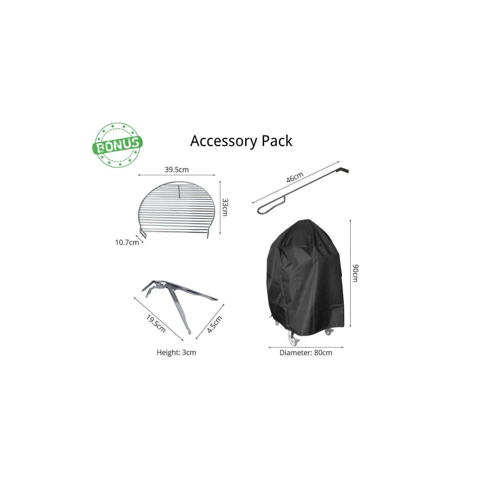 21-Inch Kamado Ceramic Charcoal Grill With Bonus Accessory Pack gallery detail image