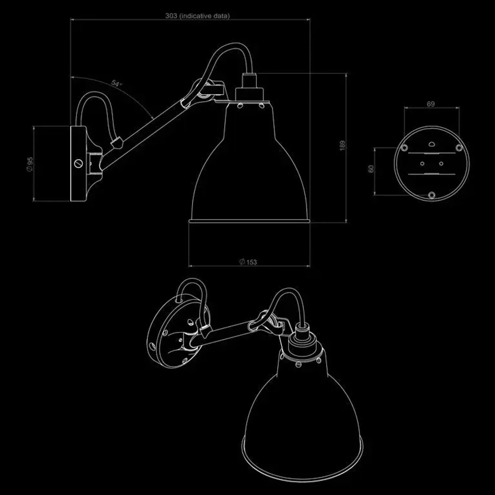 Lampe Gras N°104 Wall Light gallery detail image