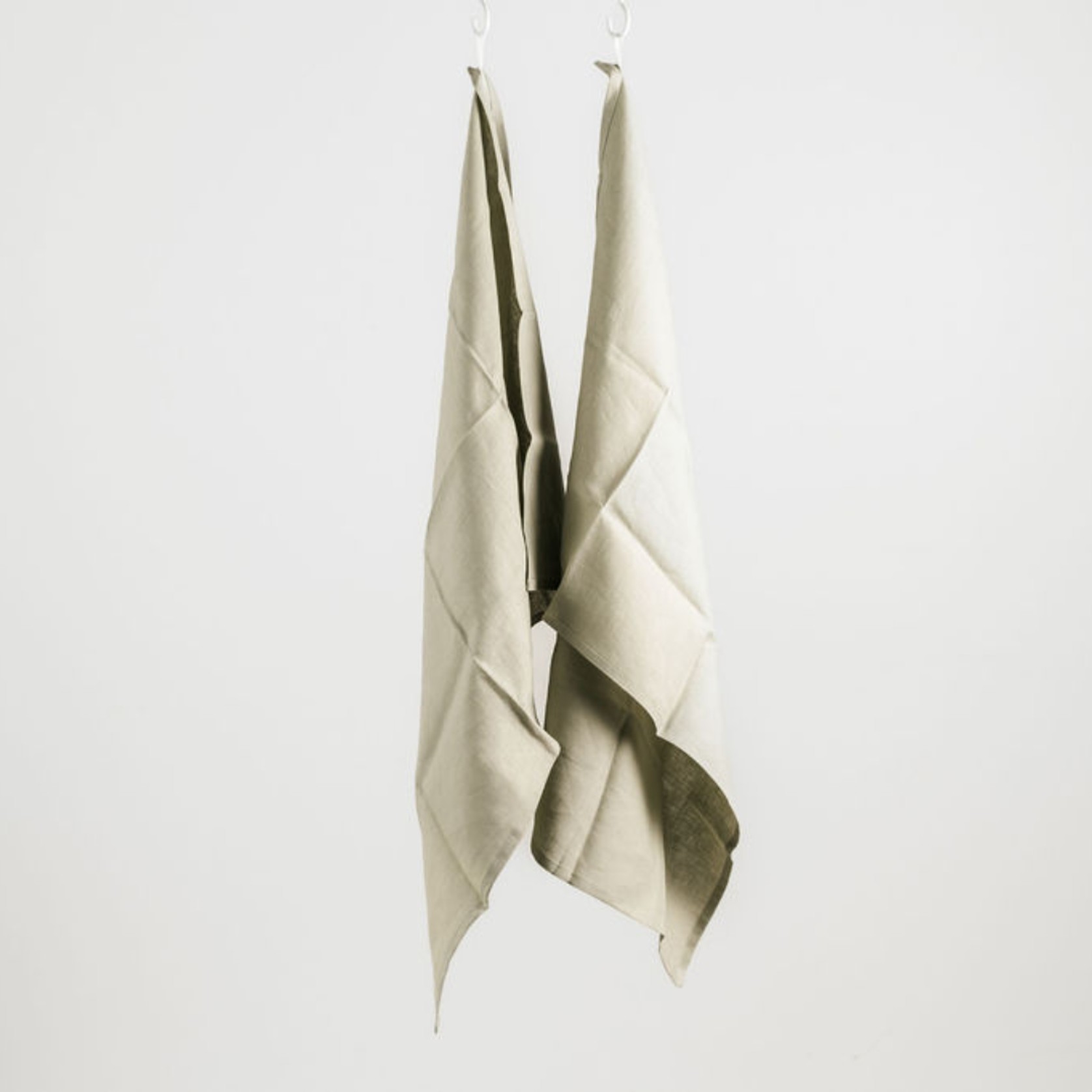 100% French Linen Tea Towel - Set 2-Sage gallery detail image