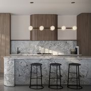 Coral Linear Bar Pendant - Frosted Glass gallery detail image