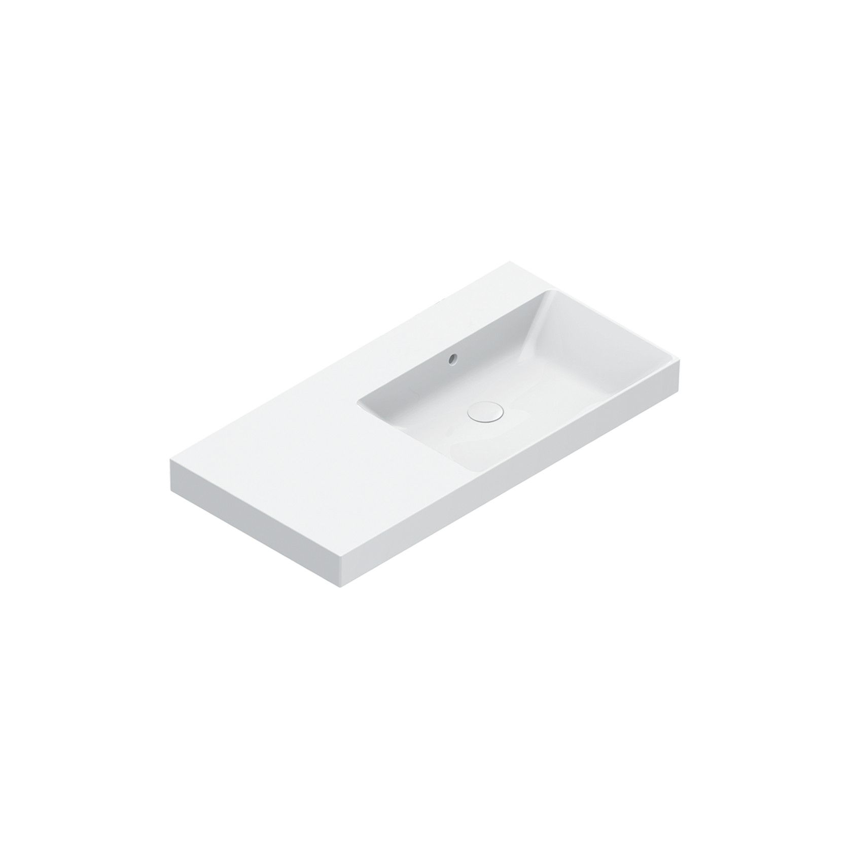 Zero 100 Right Basin No Taphole Gloss White gallery detail image