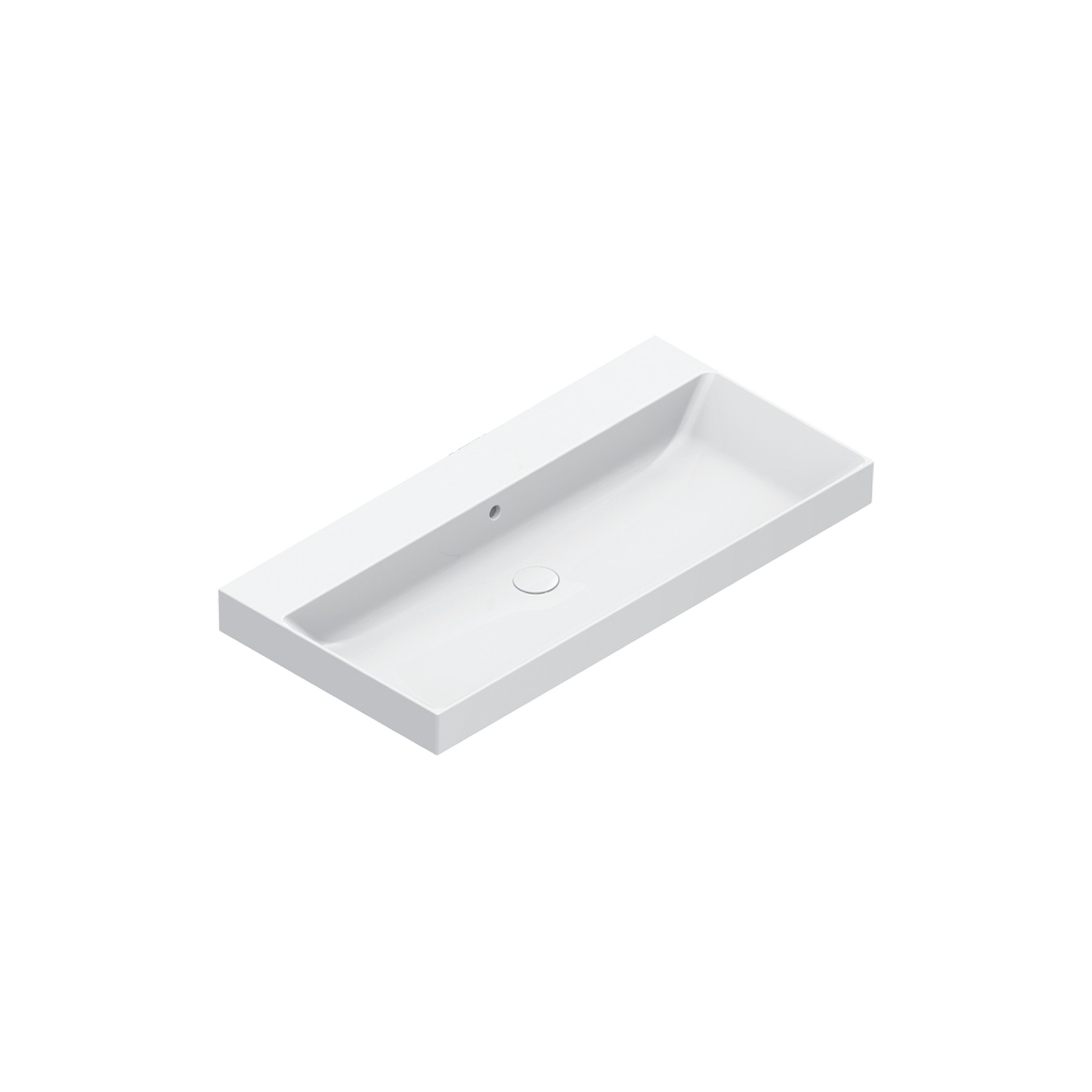 Zero 100 Basin No Taphole Gloss White gallery detail image