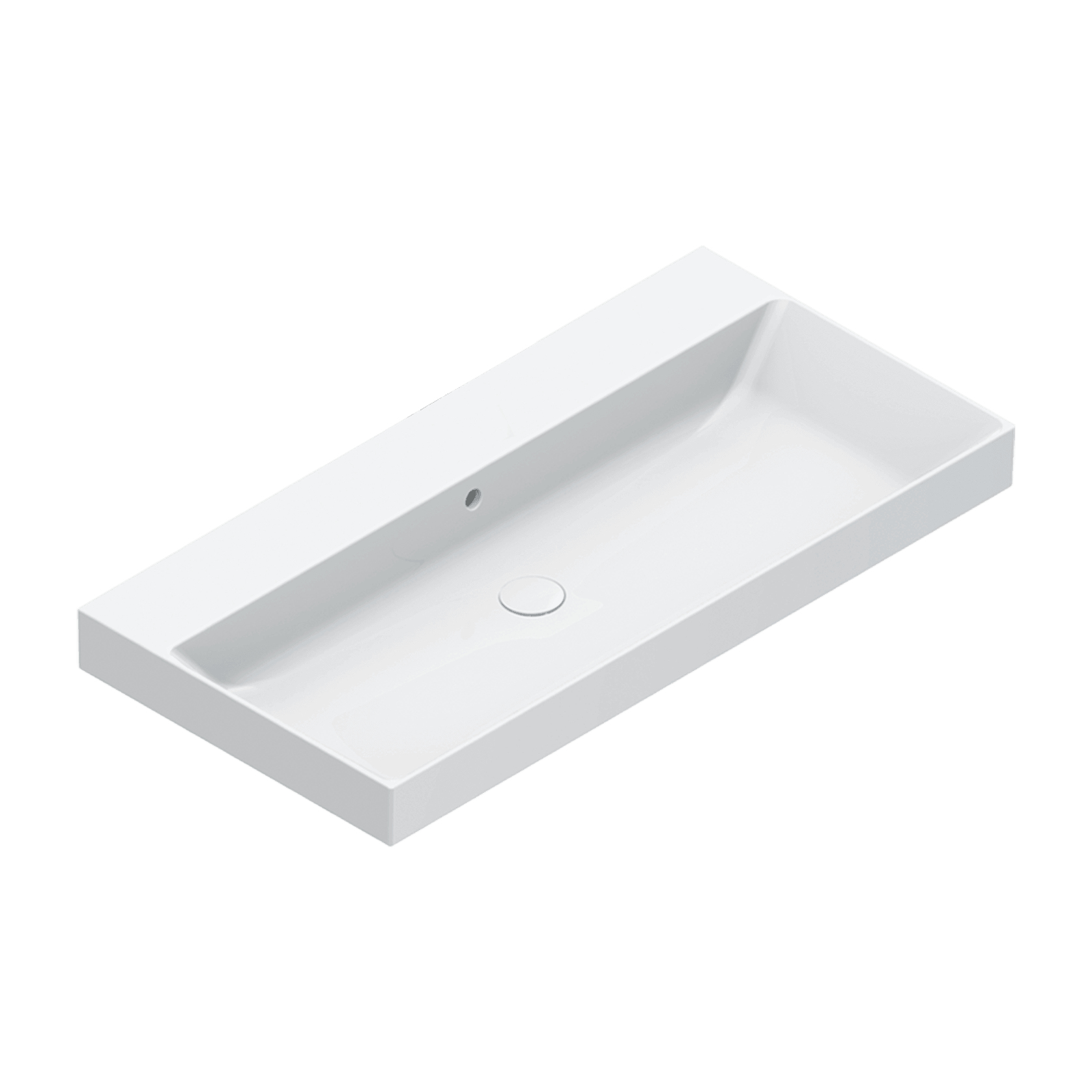 Zero 100 Basin No Taphole Gloss White gallery detail image