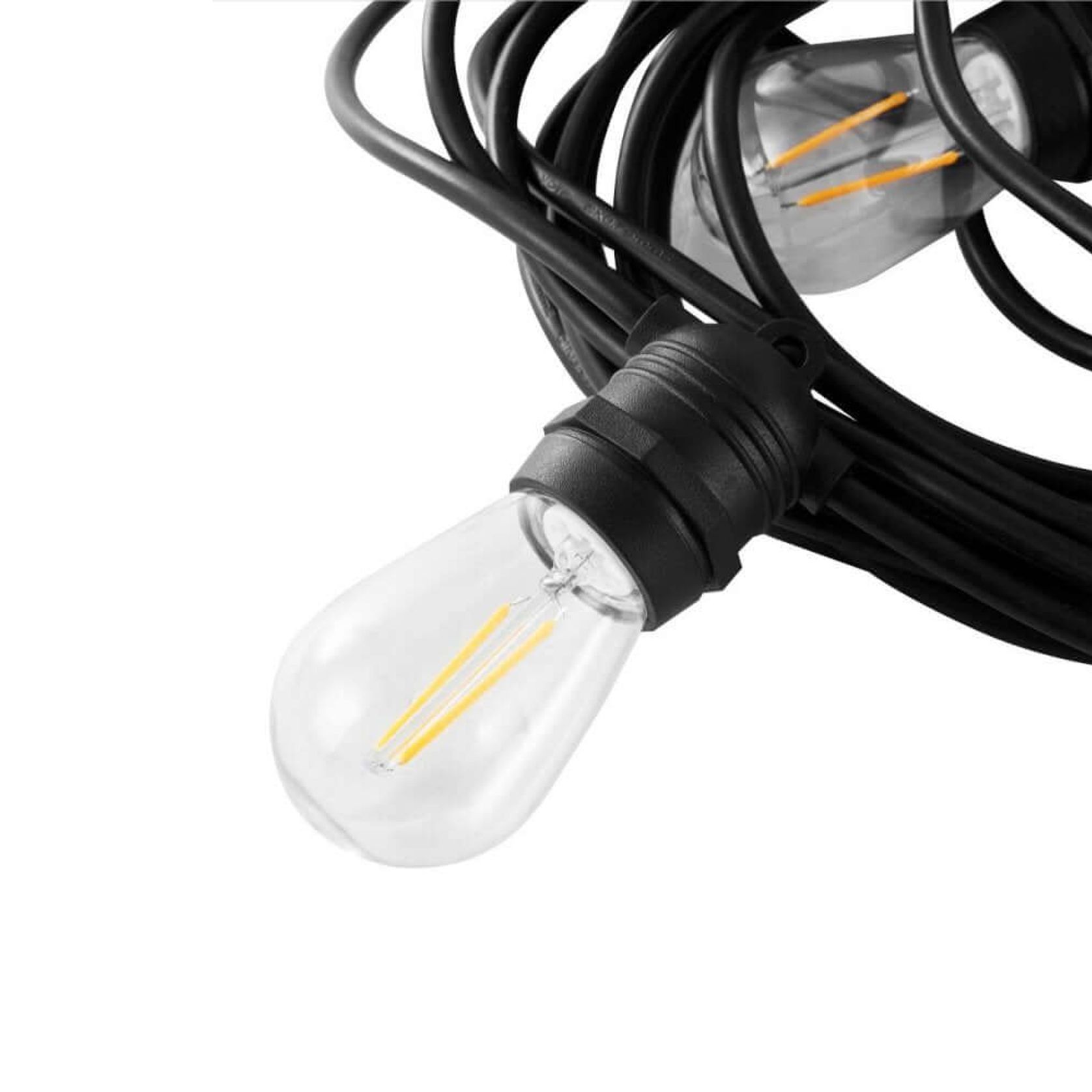 Outdoor Led Festoon String Lights - 10m Warm White - S14 Bulbs gallery detail image