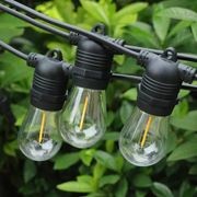 Outdoor Led Festoon String Lights - 10m Warm White Solar Powered gallery detail image