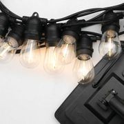Outdoor Led Festoon String Lights - 10m Warm White Solar Powered gallery detail image