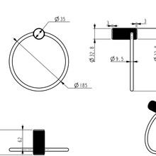 Mica Fluted Towel Ring gallery detail image