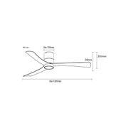 Martec Metro 52" DC Ceiling Fan with Light - White Satin gallery detail image