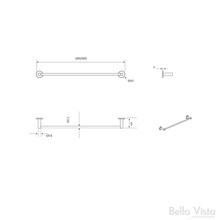 Mica Single Towel Rail gallery detail image