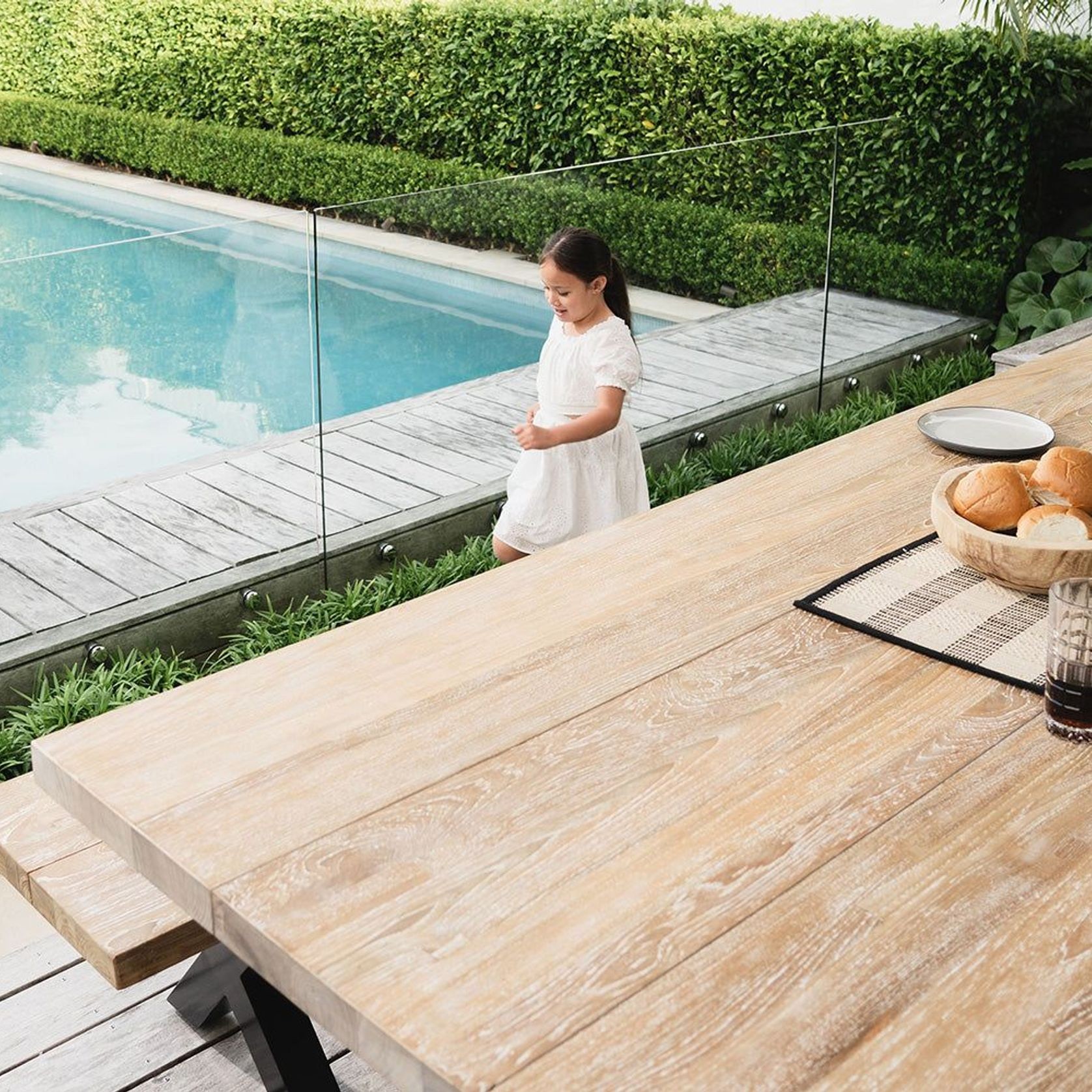 Fortico X-leg Teak Table 220cm gallery detail image