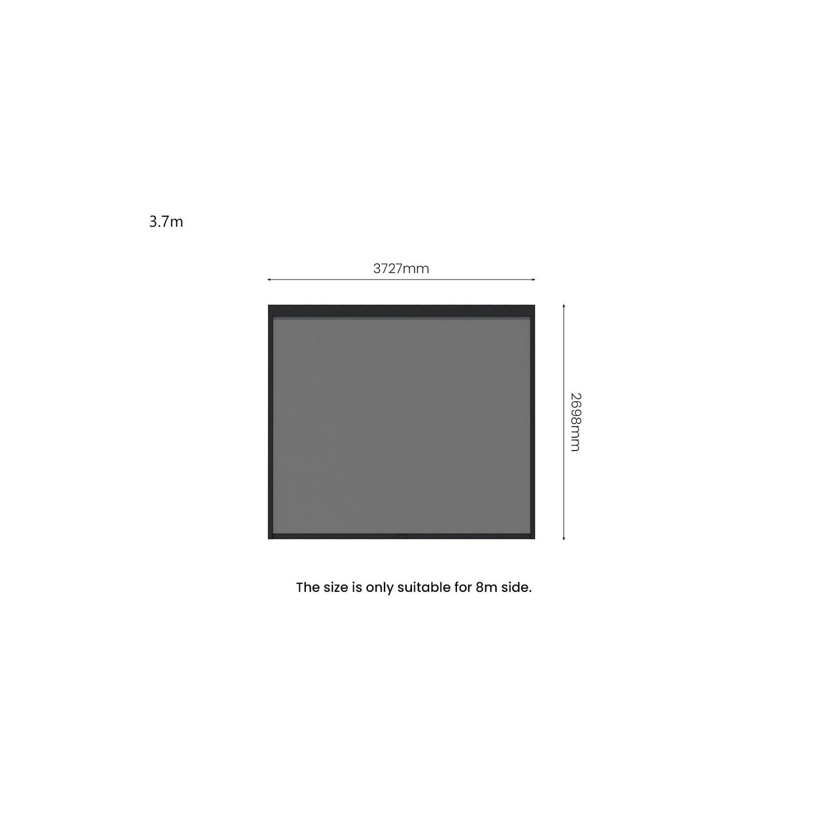 Retractable Shade Manual Blind For Tasman Wall Mounted Pergola gallery detail image