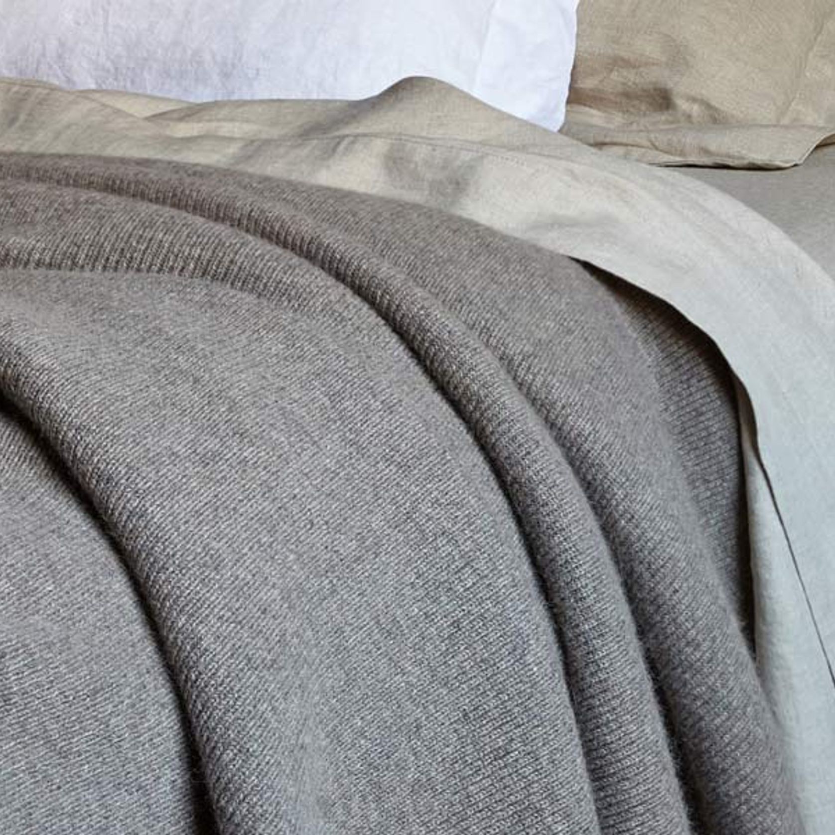 Fine Rib Angora & Merino Wool Blankets gallery detail image