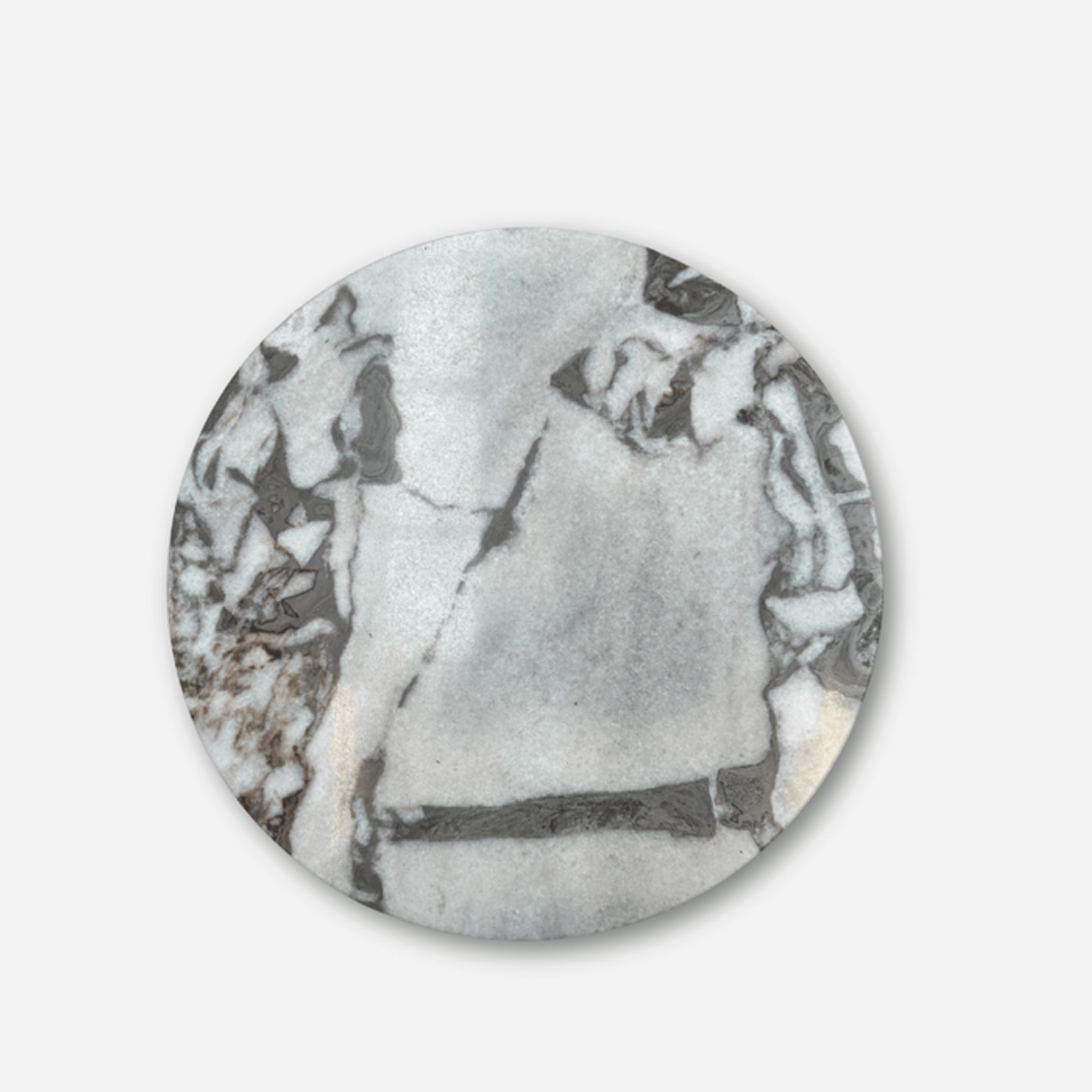 Rounded Side Table - Milky Blue Marble 2 | Natural Stone Co. gallery detail image