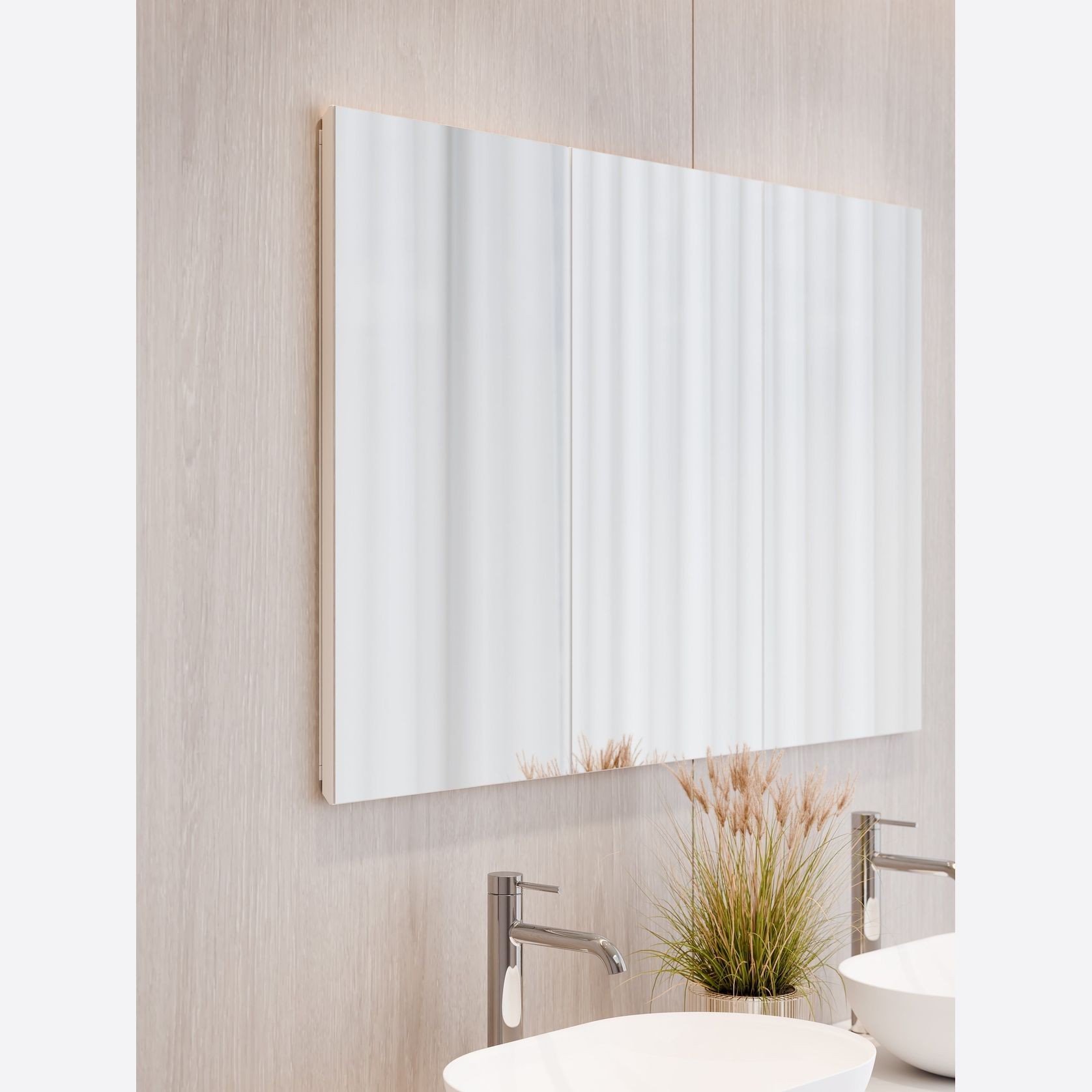 Luxe 1200mm Mirror Cabinet With Demister | 3 Door gallery detail image