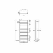 Round Heated Towel Ladder 1200x500mm gallery detail image