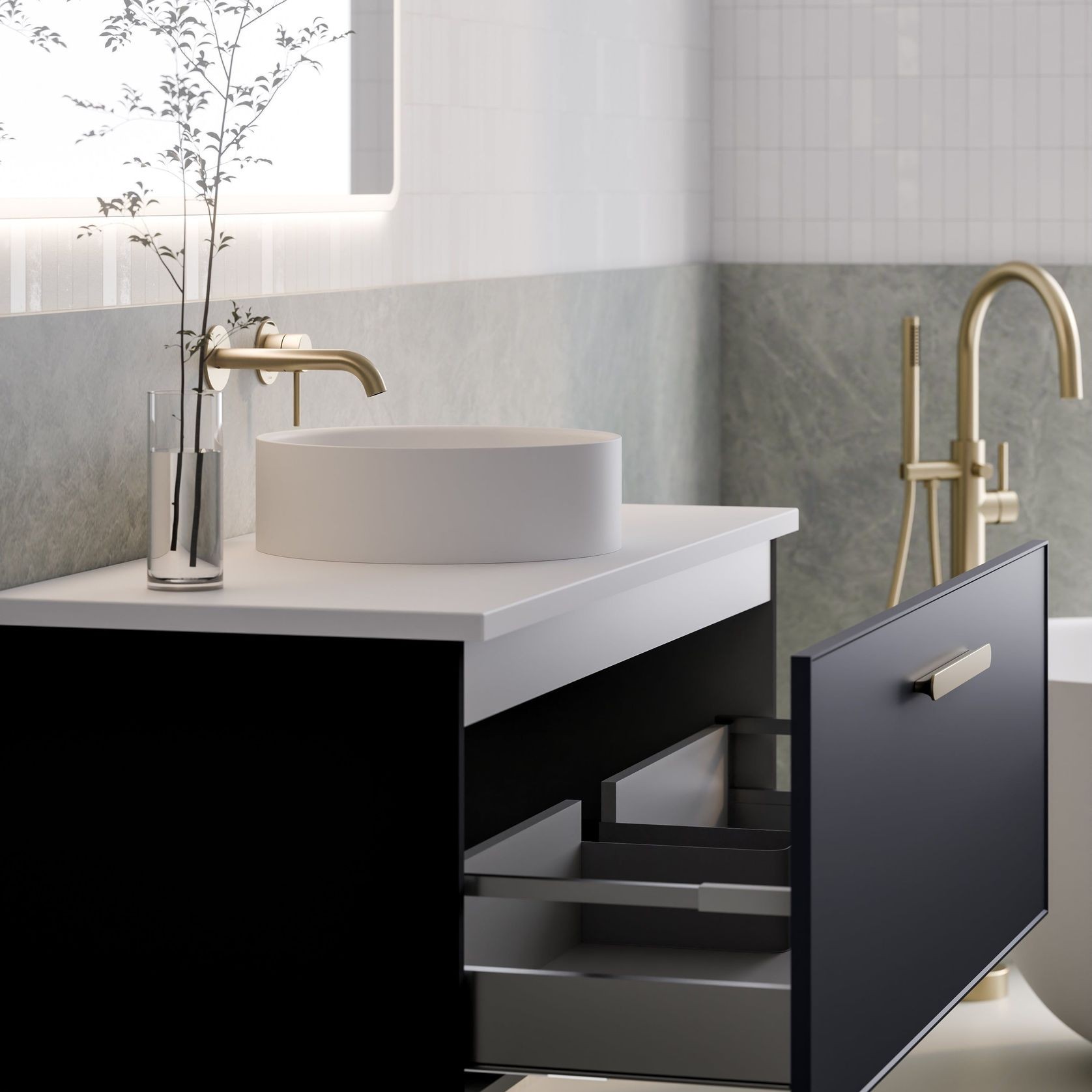 Lineare 1200 Axel Single Drawer Vanity gallery detail image