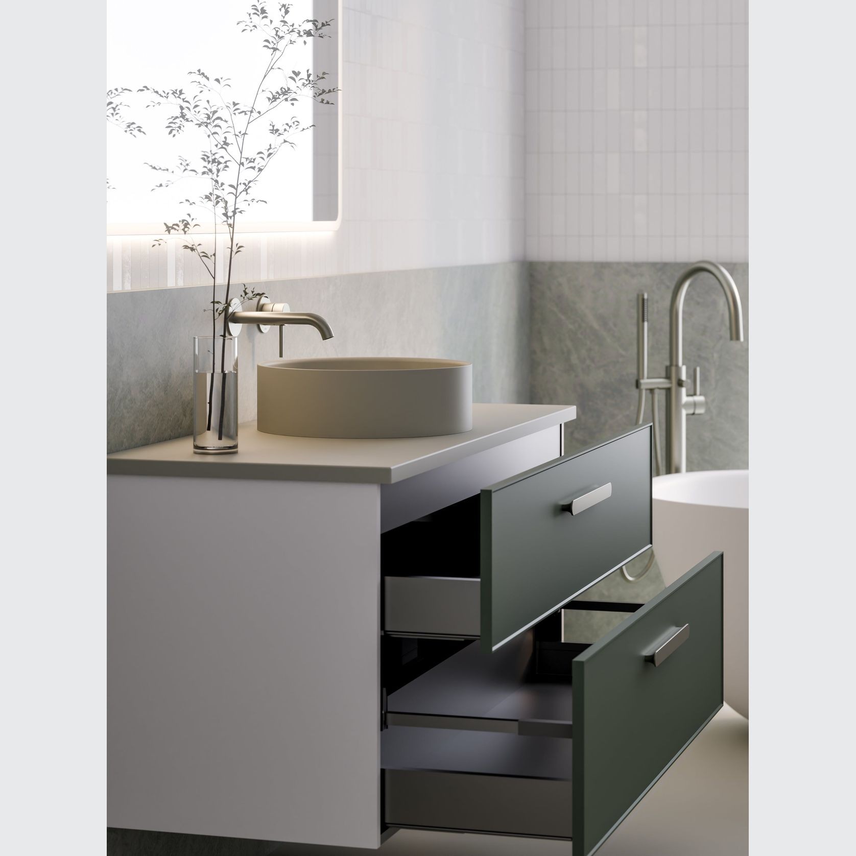 Lineare 1200 Axel Double Drawer Vanity gallery detail image