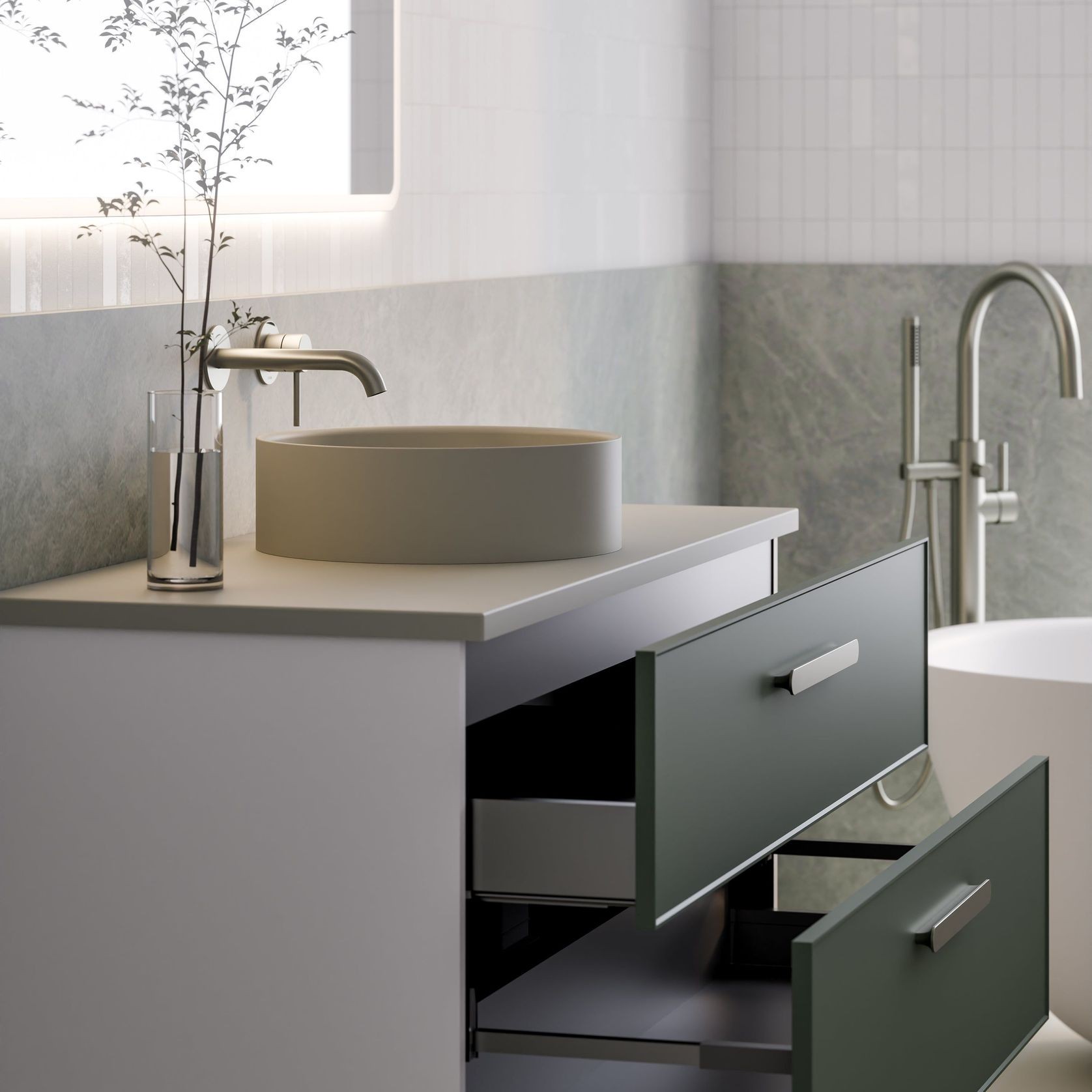 Lineare 1200 Axel Double Drawer Vanity gallery detail image