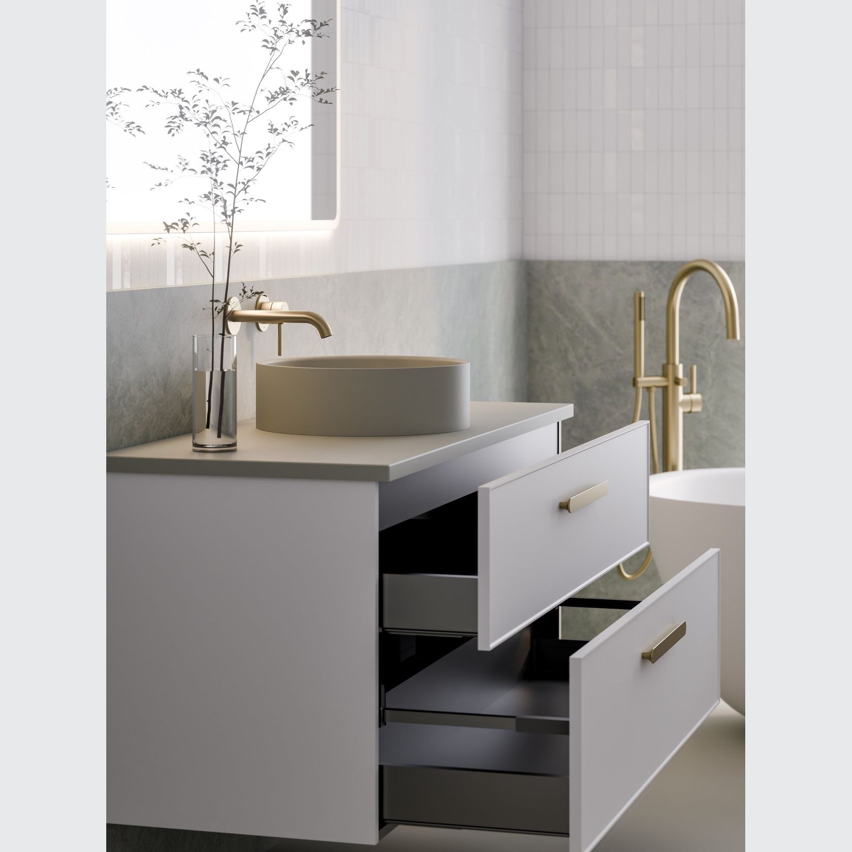 Lineare 1200 Axel Double Drawer Vanity gallery detail image