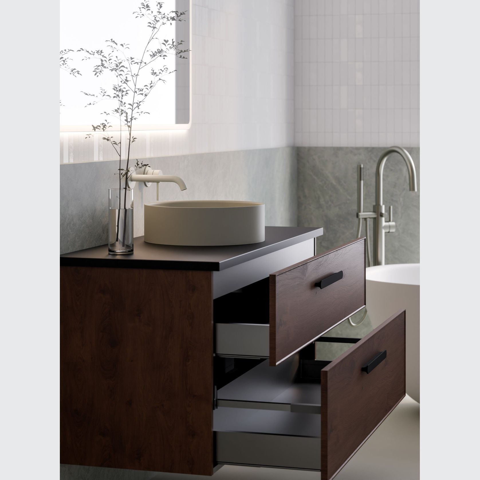 Lineare 1200 Axel Double Drawer Vanity gallery detail image